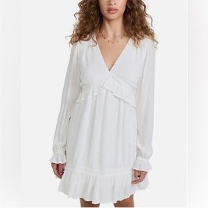 NWOT PAIGE XS Odelise Long sleeve white boho dress